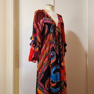 Farm rio diagonal scarf maxi dress